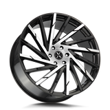Xcess X02 20x8.5 +10 Gloss Black Machined Spoke Faces premium wheel
