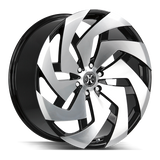 XCess X04 Black Machined wheel