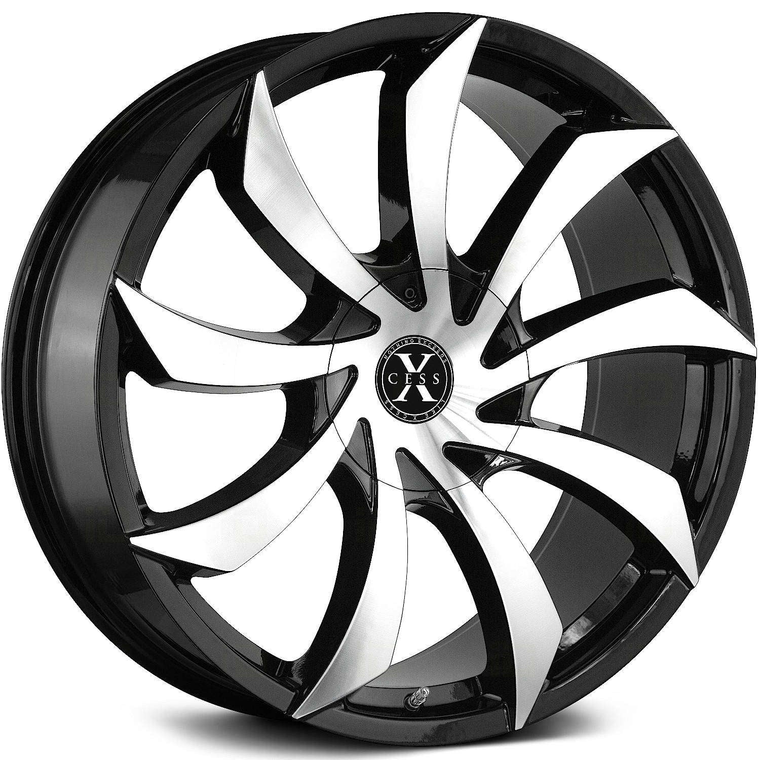 Xcess X01 Gloss Black with Machined Spoke Faces