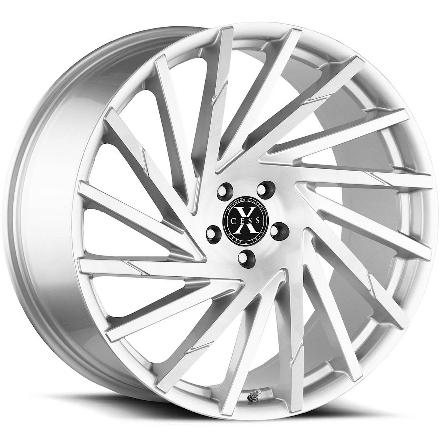 Xcess X02 Silver with Brushed Spoke Faces Wheel