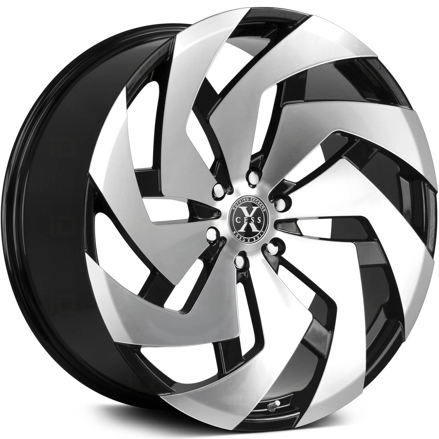 Xcess X04 Gloss Black with Machined Spoke Faces Wheel