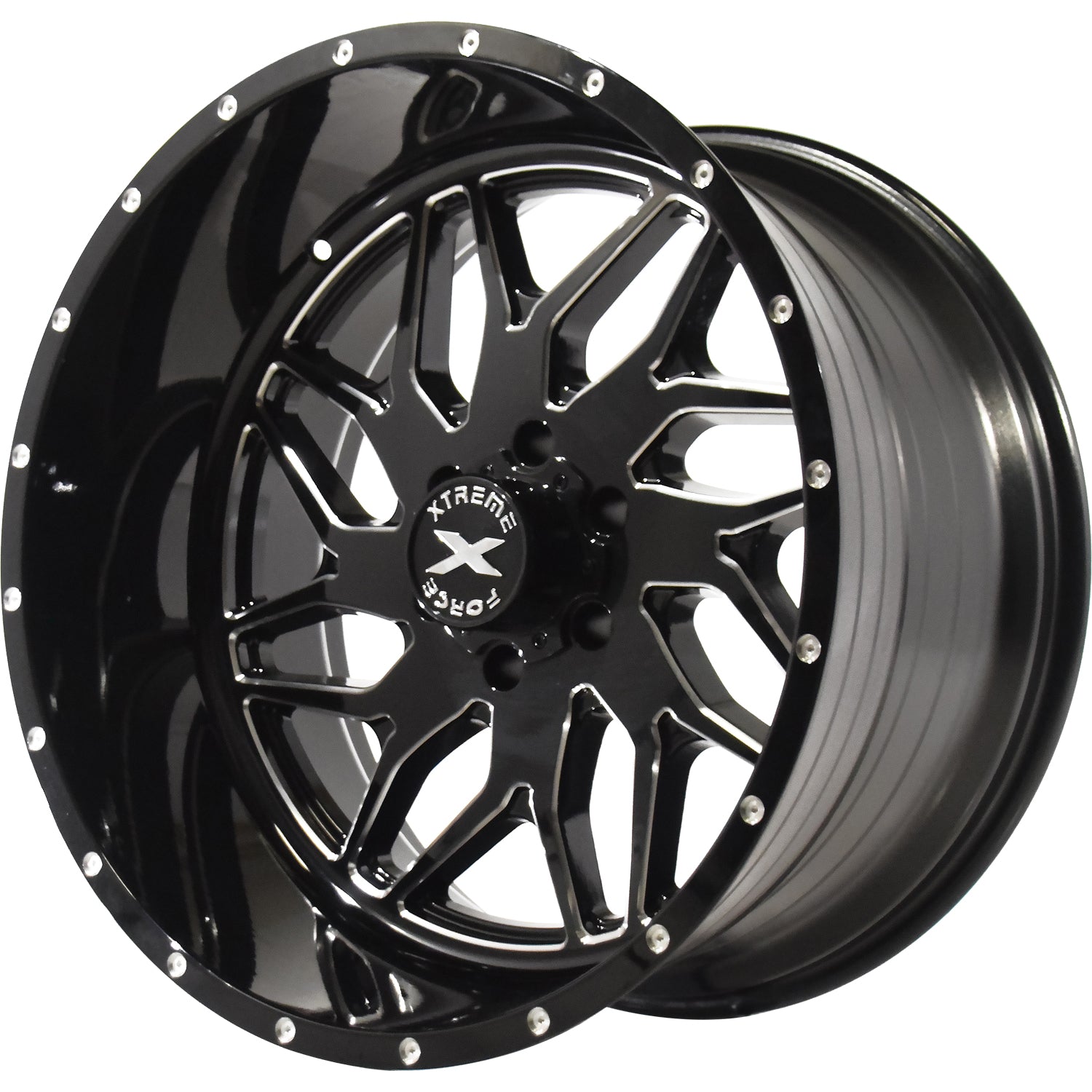 Xtreme Force XF2 Black with Milled Spoke Edges Wheel