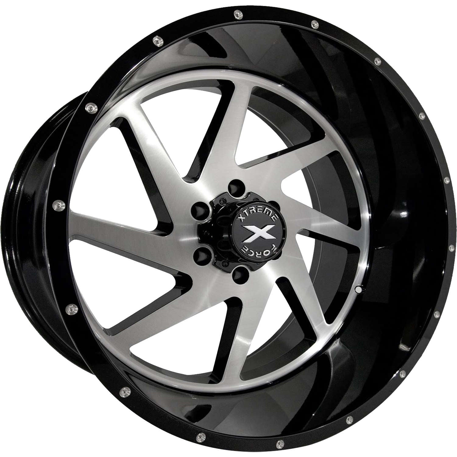 Xtreme Force XF6 Black with Brushed Spoke Faces
