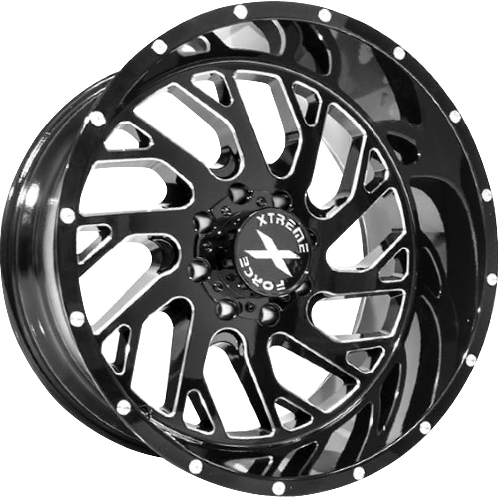 Xtreme Force XF8 Black with Milled Spoke Windows Wheel