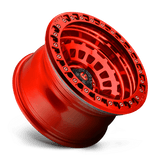 Fuel 1PC D100 ZEPHYR BEADLOCK 17x9 -15mm Candy Red