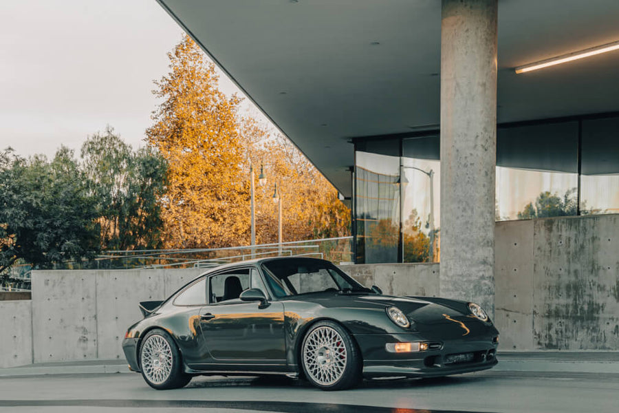 HRE 501M forged wheel on Porsche 993 Carrera 4 Olive Green