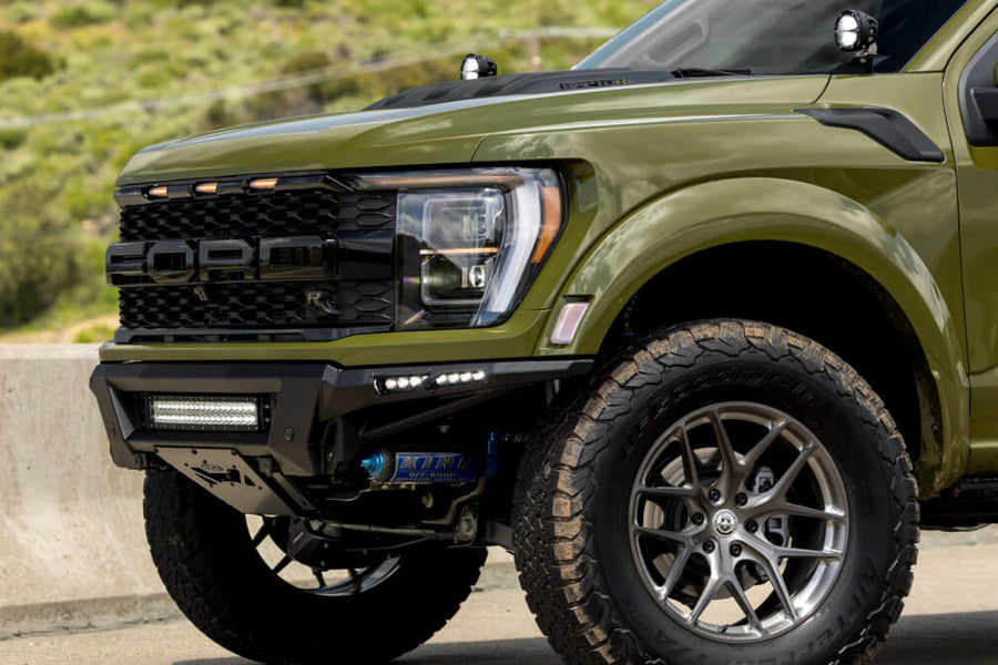 HRE P161 forged wheel on Ford Raptor R Green