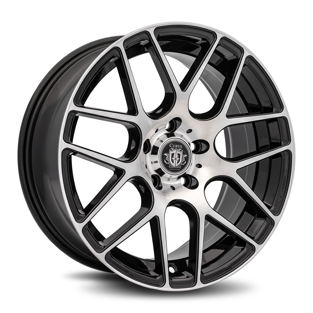 Curva C7 Black Machine Face wheel