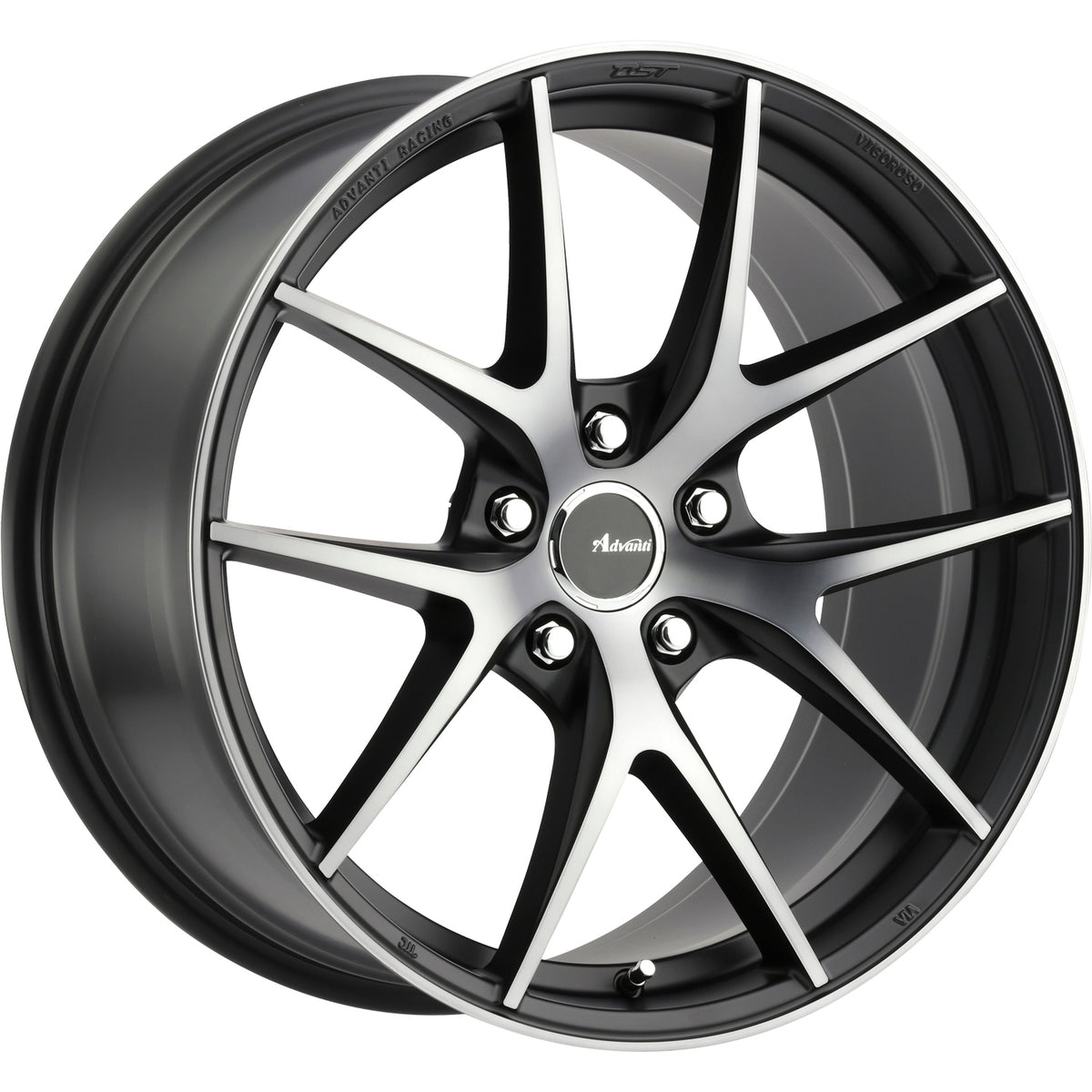 Advanti Racing Vigoroso Black Machined Wheel
