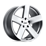 TSW Bristol 18x8.5 +40 Silver Mirror-Cut Face premium Euro wheel