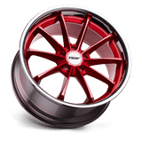 TSW Sweep 18x8.5 +40 Candy Red Stainless Lip premium aftermarket wheel