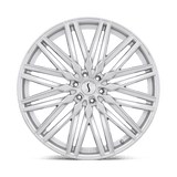 Status ADAMAS 20x9 +15 Silver Mirror Cut Face premium truck wheel