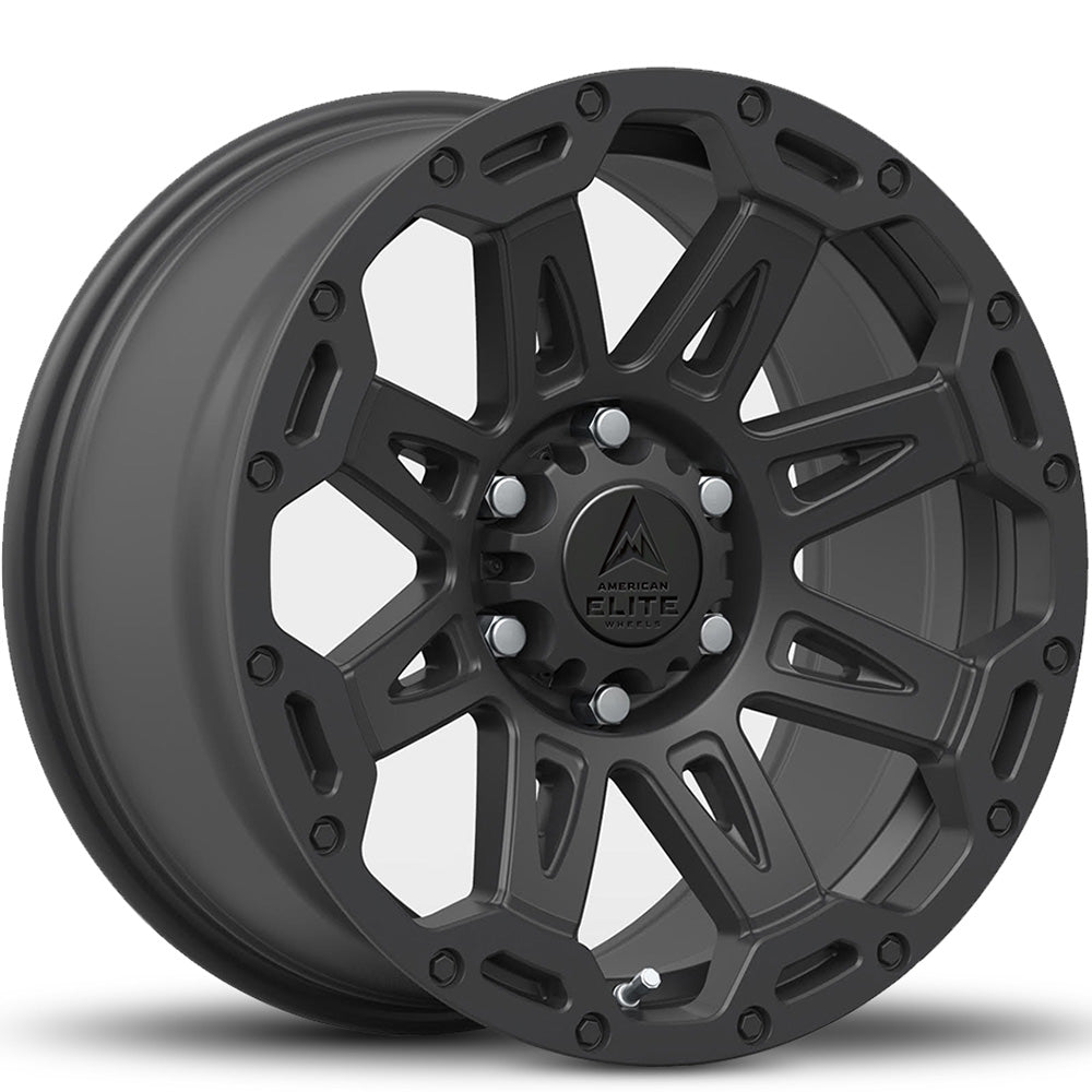 American Elite Eagle Matte Black Wheel