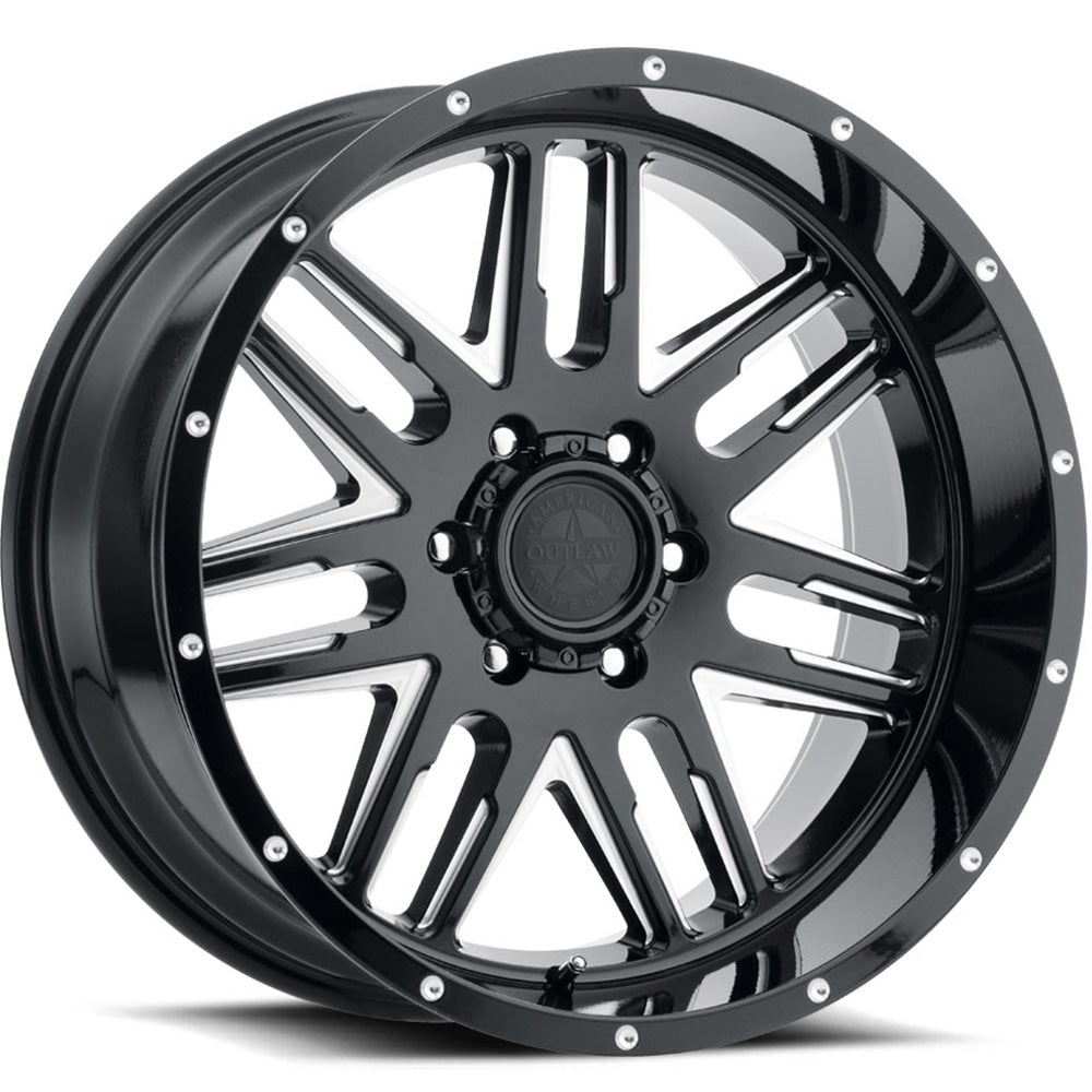 American Outlaw 12 Gauge Black Milled Wheel