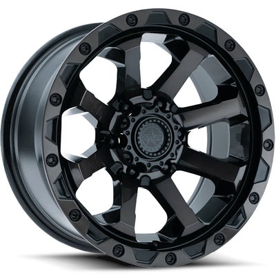 American Outlaw Capone Black Machined Wheel