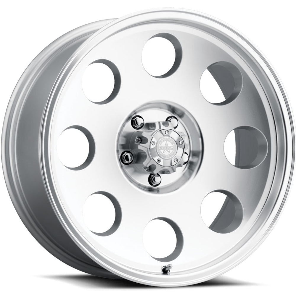 American Outlaw Dune Silver Machined Wheel