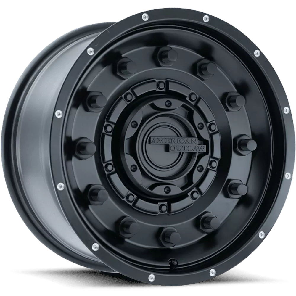 American Outlaw Dusty Road Satin Black Wheel