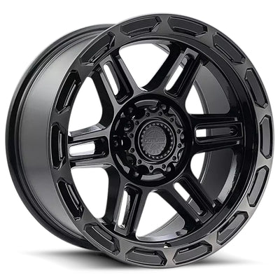 American Outlaw Piston Black Machined Wheel