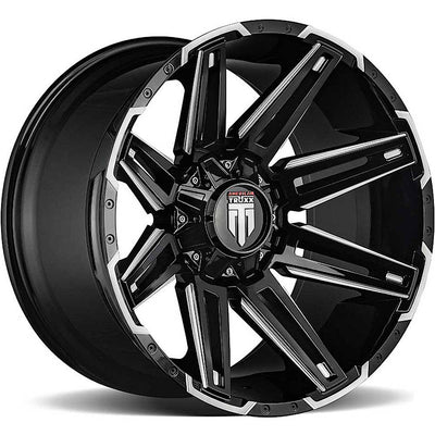 American Truxx Boom Black Milled Wheel