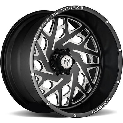 American Truxx Forged Aries Black Milled Wheel