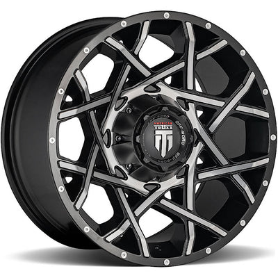 American Truxx Gridlock Black Machined Wheel