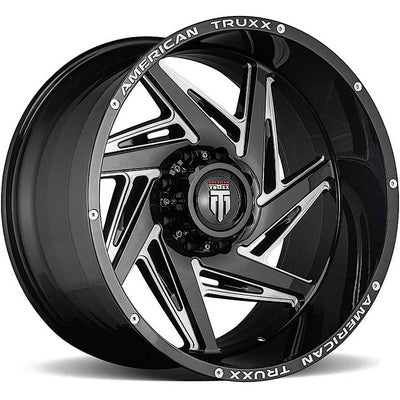 American Truxx Spiral Black Milled Wheel