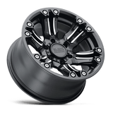 Black Rhino ASAGAI 17x8.5 0 Matte Black & Machined with Stainless Bolts   truck wheel