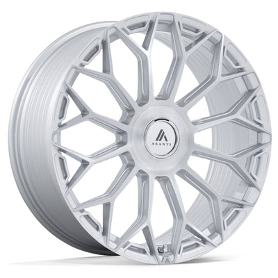 Asanti Black AB051 Silver Brushed wheel