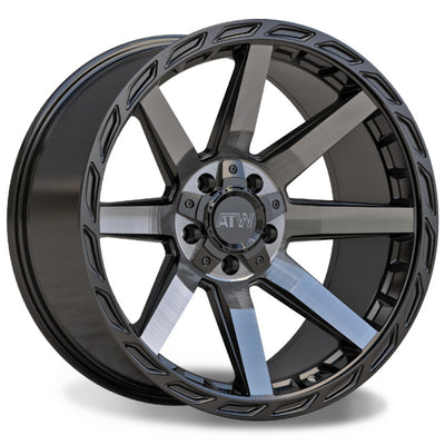 ATW Everglades Black Brushed Wheel