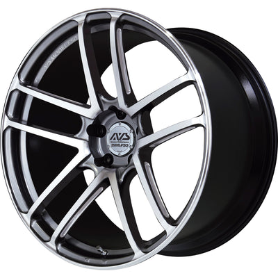 AVS Model F50 Black Machined Wheel