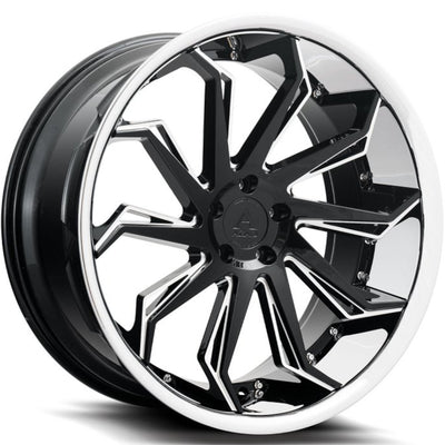 Azad AZ1101 Black Machined Wheel