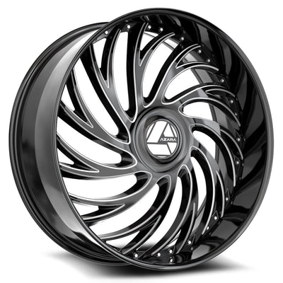 Azara AZX-101 Black Milled Wheel