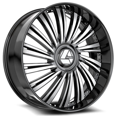 Azara AZX-102 Black Machined Wheel