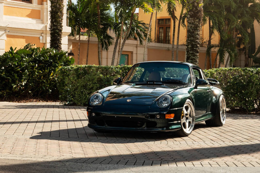 HRE 527 forged wheel on Porsche 993 Turbo S Forest Green Metallic