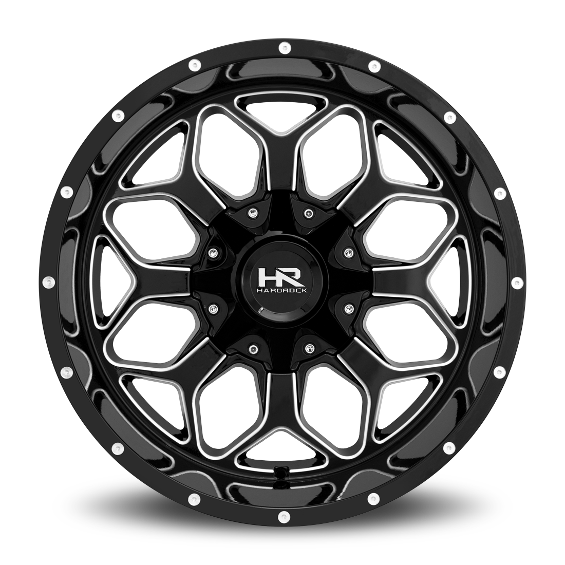 Hardrock Offroad H712 20x9 0mm Gloss Black Milled