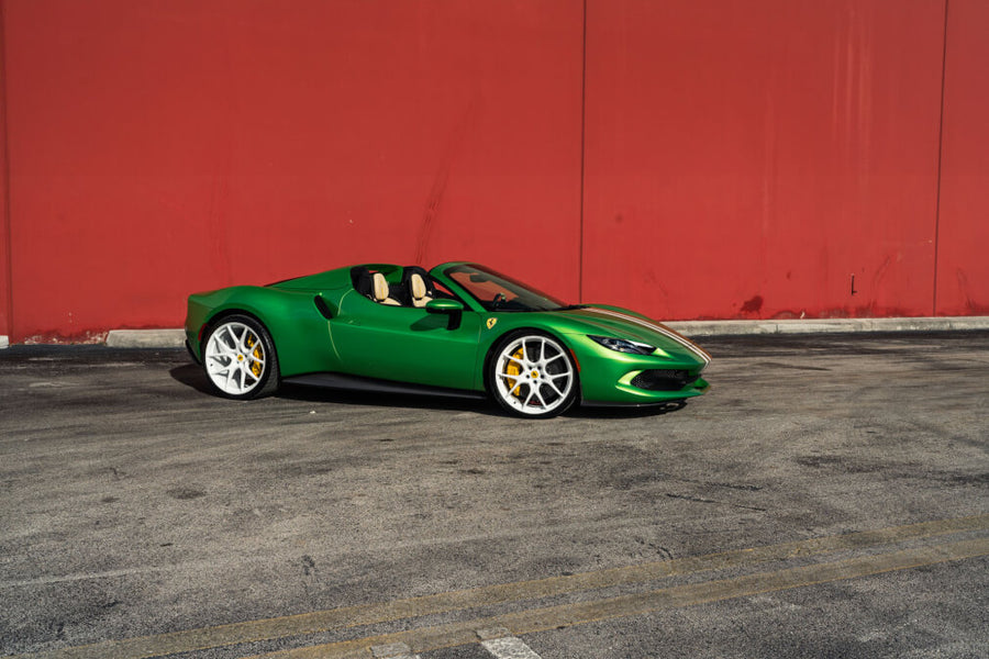 HRE 521M forged wheel on Ferrari 296 GTS Verde Kers