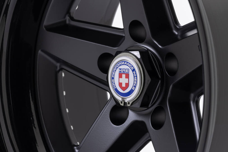 HRE 517K forged wheel on HRE Vintage 517K IN Satin Black Gloss Black Gloss Black HEX NUT