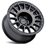 Black Rhino SANDSTORM 15x7 +15mm Semi Gloss Black with Machined Dark Tint Ring