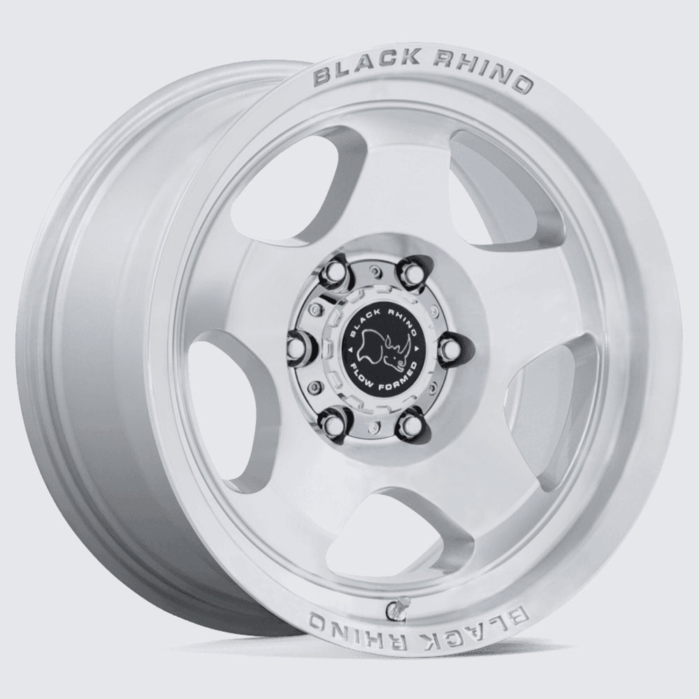 Black Rhino Sol Silver Machined Wheel