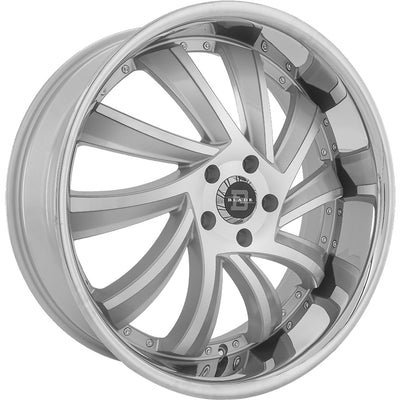 Blade Luxury Sliced Silver Machined Wheel