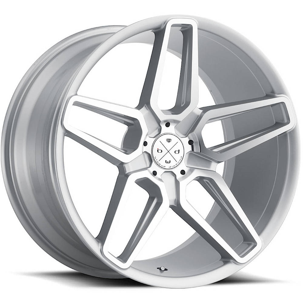Blaque Diamond BD-17-5 Silver Machined Wheel