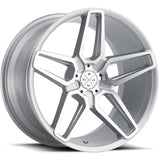 Blaque Diamond BD-17-5 Silver Machined Wheel