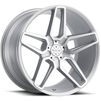 Blaque Diamond BD-17-5 Silver Machined Wheel