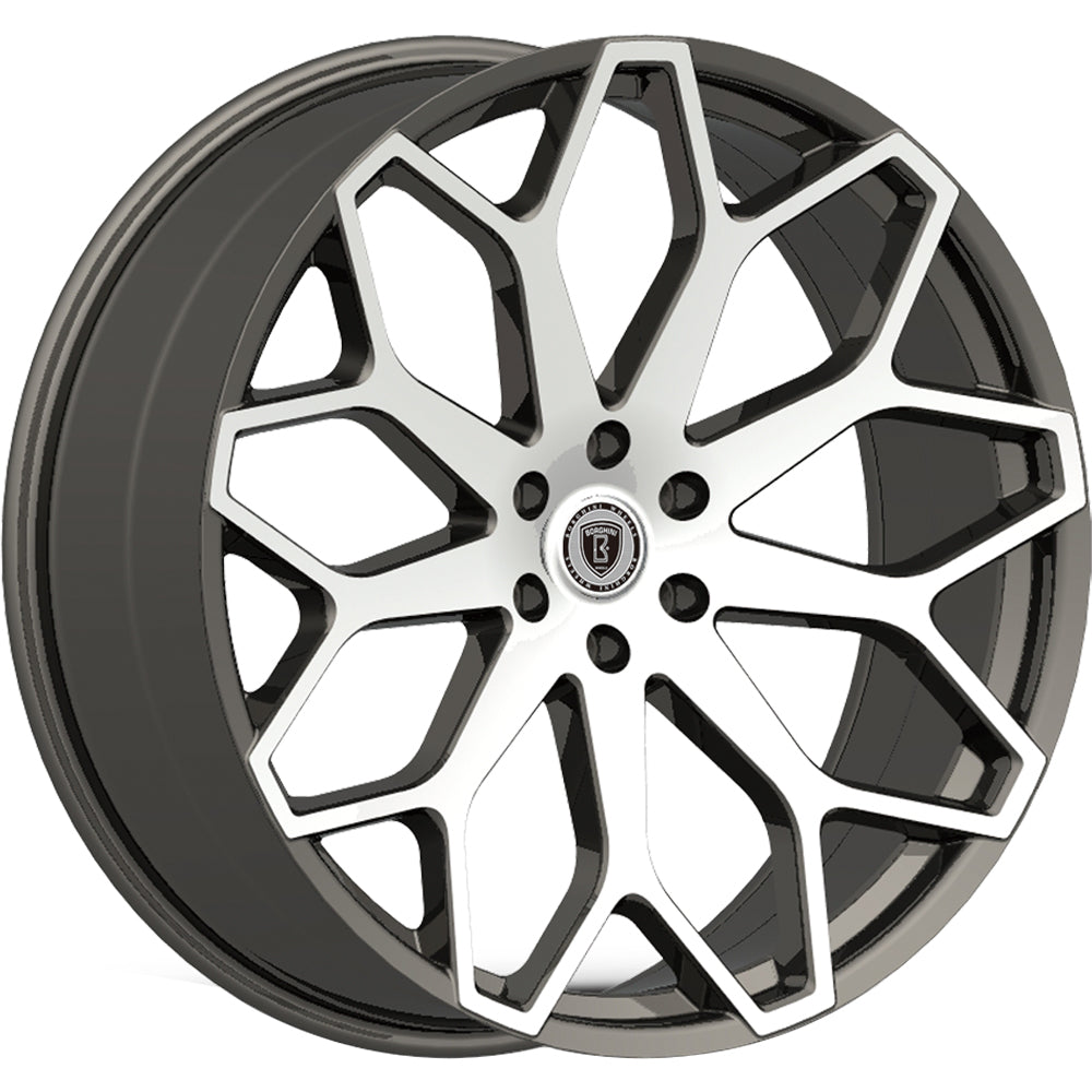 Borghini B28-M Black Machined Wheel
