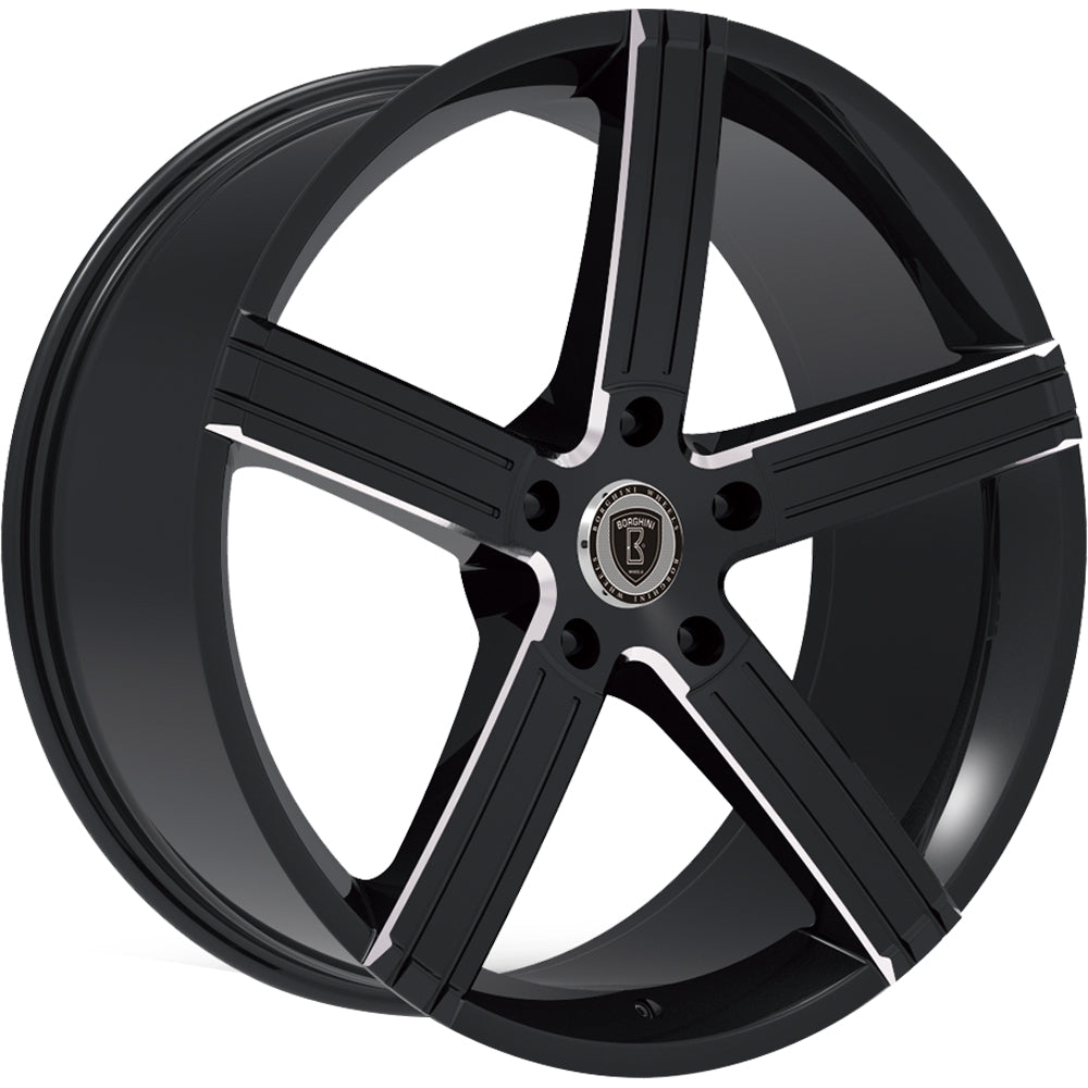 Borghini B39A-M Black Machined Wheel