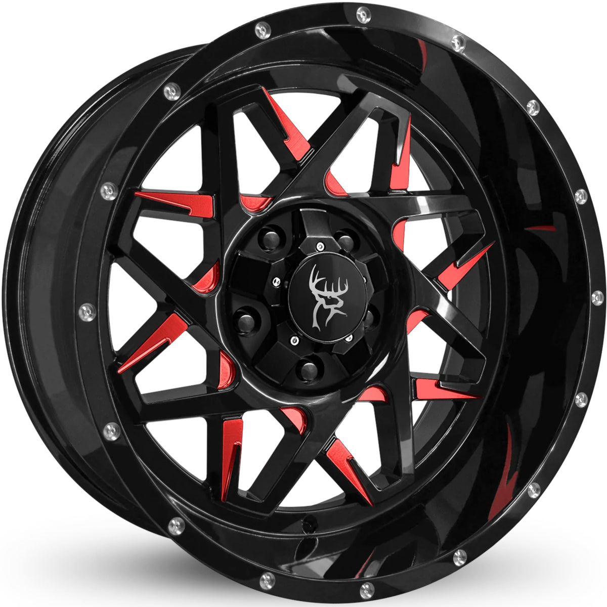 Buck Commander Caliber Black Red Milled Wheel