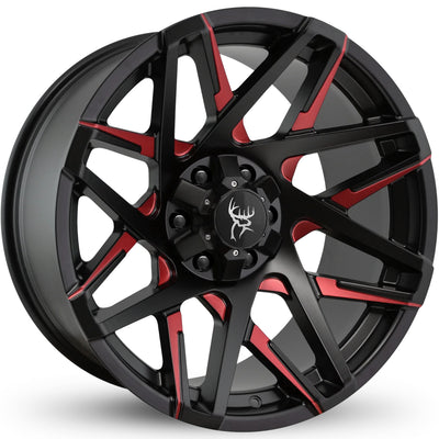 Buck Commander Canyon Black Red Milled Wheel