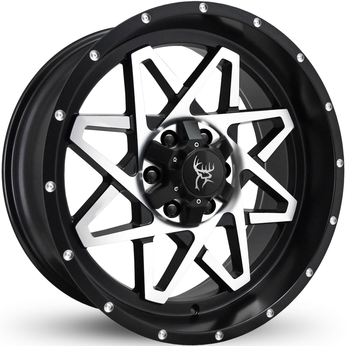 Buck Commander Gridlock Black Machined Wheel