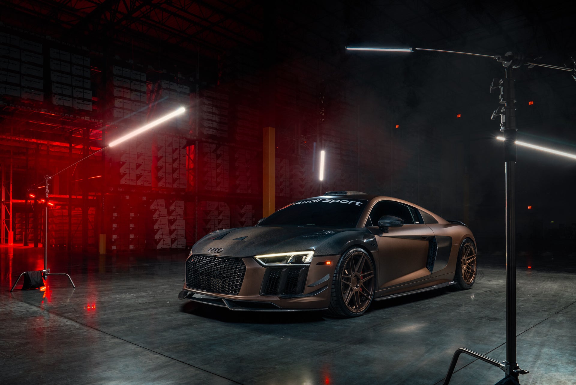 Matte bronze Audi R8 V10 on Ferrada FR6 bronze wheels