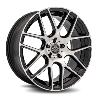 Curva C7 Black Machine Face wheel